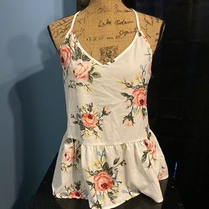 Floral design tank top